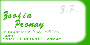 zsofia pronay business card